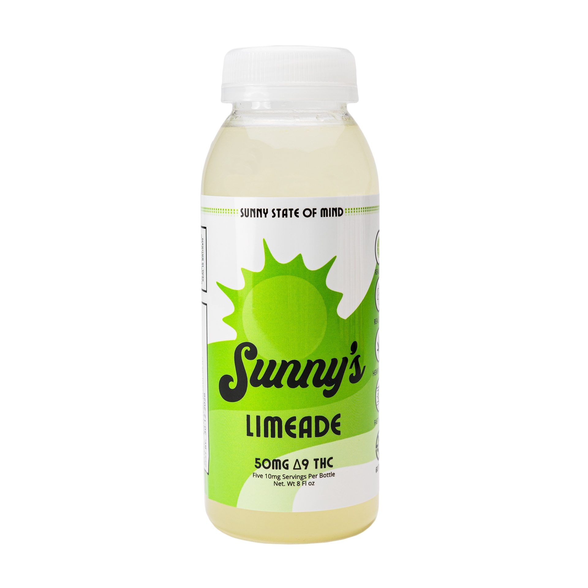 Sunny’s Delta 9 THC 50MG Beverage Limeade 8oz